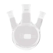 Balon cu fund rotund și trei gâturi, 250 ml, gât central 29/32, gât lateral 14/23