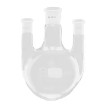 Balon cu fund rotund și trei gâturi, DURAN®, 2000 ml, gâturi laterale 14/23, central 29/32