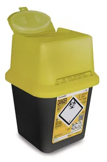 Coșuri de eliminare Sharpsafe®-waste, PP, 4 l, L 175 x W 175 x H 245 mm, 50 buc.