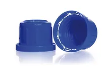 Capace cu filet cu sigiliu de inviolabilitate, albastre, filet 32, înalte, pentru flacoane EH, PP