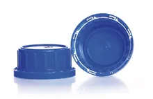 Capace cu sigiliu de inviolabilitate, albastre, filet 45, formă scurtă, PP, 10 bucăți