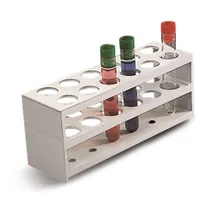 Suporturi pentru eprubete cu 3 niveluri, 12 orificii, Ø orificiu 20 mm, 1 bucată