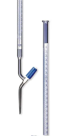 Biurete cu dungi Schellbach, cl. B, robinet drept cu ventil DURAN®,, 25 ml