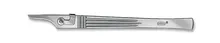 Mâner de bisturiu, fig. 4, cu mecanism de blocare, oțel inoxidabil L 160 mm