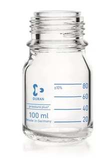 Flacon cu gât filetat DURAN®-pressure plus, transparent, 100 ml, 1 bucată