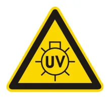 Simboluri de avertizare, etichete individuale stabilite, radiații UV, 1 bucată