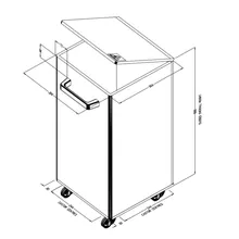 Recipient de deșeuri cu protecție împotriva radiațiilor Sekuroka®, Beta, 47 l, 1 bucată