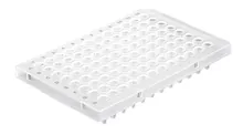 Tăvi PCR cu 96 de godeuri, standard, cu ramă, volum de umplere 200 µl, 50 bucăți
