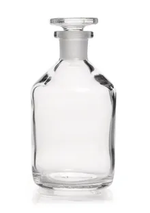 Sticlă de depozitare cu gât îngust, dop de sticlă, sticlă sodocalcică, clară, 250 ml