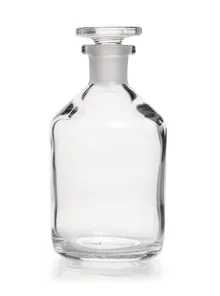 Sticlă de depozitare cu gât îngust, dop de sticlă, sticlă sodocalcică, clară, 500 ml