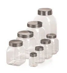 Recipiente cu gât Rotilabo®-wide, PVC transparent, 200 ml, 14 bucăți