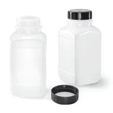 Flacoane rectangulare cu gât Rotilabo®-wide, HDPE, culoare naturală, aprobare UN, 750 ml