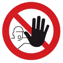 Indicatoare de interdicție conform ASR A1.3, Acces neautorizat interzis Ø 200 mm, 1 bucată
