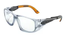 Ochelari de protecție 5X9, ramă gun metal/portocaliu, lentilă clară, 1 bucată