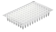 Plăci PCR cu 96 de godeuri, standard, fără ramă, volum de umplere 200 µl, 50 bucăți