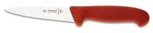 Cuțit, mâner roșu, lamă netedă, lungime lamă 130 mm, 1 bucată
