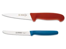 Cuțit, mâner verde lime, lamă zimțată, lungime lamă 110 mm, 1 bucată
