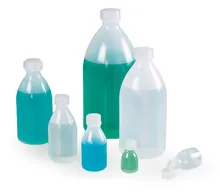 Flacoane LaboPlast® Bio cu gât îngust, 50 ml, filet 18, Ø 40 x H 86 mm, 10 buc.