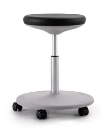 Scaun de laborator Labster, negru, cu rotile, înălțime șezut 450-650 mm, 1 bucată