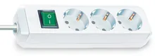 Prelungitoare Eco-line, 3 căi, cu întrerupător, lungime cablu 5 m, 1 bucată