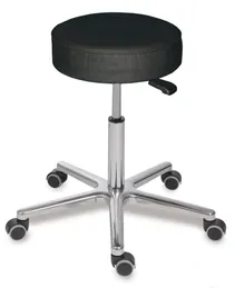 Scaun rotativ, XL, piele sintetică neagră, 360 mm
