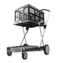 Cărucior CLAX®-transport, gri, L 470/550 x A 670/890 x H 170/1030 mm, 1 bucată