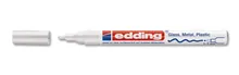 Marker vopsea edding®, 751, alb, vârf rotund, fin, 1-2 mm, 10 buc.