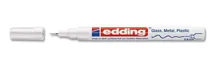 Marker vopsea edding®, 780, alb, extra fin, 0,8 mm, 10 buc.