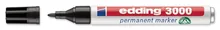 Marker permanent, edding®, 3000, negru, vârf rotund, 1,5 - 3 mm, 10 buc.