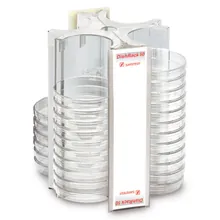 Suport DishRack pentru plăci Petri, incolor pentru 52 discuri, Ø92mm, H240mm, 1 bucată