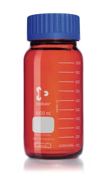 Flacon cu filet gura largă DURAN®, sticlă brună, 1 l, filet GLS 80, 1 buc.