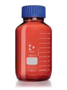 Flacon cu filet gura largă DURAN®, sticlă brună, 2 l, filet GLS 80, 1 buc.