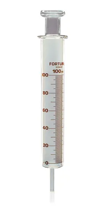 Eșantionator cu piston, cu atașament capilar, 50 ml, sticlă neutră, 1 bucată