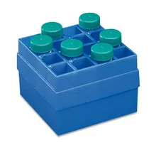 Cutii de congelare Rotilabo®-deep, tip 2, PP, albastru, 16 orificii (4 x 4), 30 x 30 mm