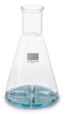 Balon Erlenmeyer cu 4 deflectoare, sticlă borosilicată, 250 ml, H 140 mm