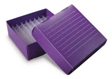 Cutii criogenice, pliabile, violete, 81 de orificii, 1.5/2 ml, 10 bucăți