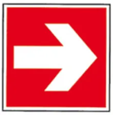 Semn de protecție împotriva incendiilor, săgeată de direcție, 200 x 200 mm, 1 bucată