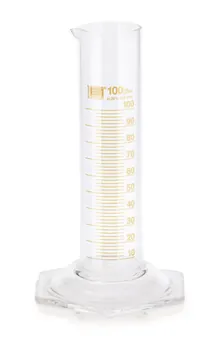 Cilindru gradat, 3.3 sticlă borosilicată, formă joasă, gradație 2.0 ml, 100 ml
