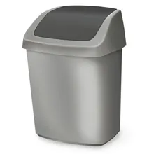 Coș Sekuroka®-waste, PP, gri/marmură, cu capac batant, 25 l, 1 buc.