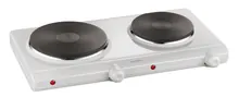 Plită dublă, emailată alb, Ø inel de încălzire 185/150 mm, 1500/1000 W