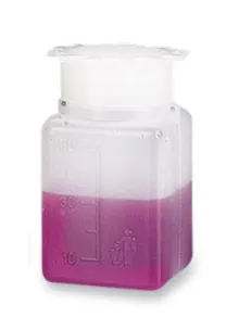 Flacoane dreptunghiulare cu gât larg, HDPE, pot fi sigilate, 50 ml, 10 buc.