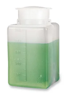 Flacoane dreptunghiulare cu gât larg, HDPE, pot fi sigilate, 250 ml, 10 buc.