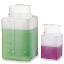 Flacon dreptunghiular cu gât larg, HDPE, poate fi sigilat, 2000 ml, 1 buc.