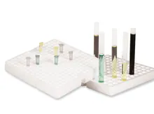 Tăvițe pentru eprubete Rotilabo®-test, PS, stivuibile, 119 orificii, Ø 14.5 mm, 5 buc.
