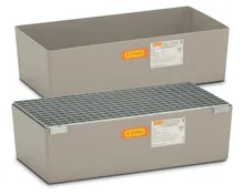 Paleți de retenție din GRP, 65 l, L 82 x W 41 x H 23 cm, 4 kg, 1 bucată