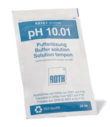 Soluții tampon de pH Rotilabo®, pH 10,01, în pungi, 20 bucăți
