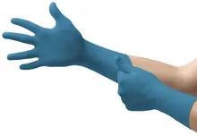 Mănuși de unică folosință TouchNTuff® 92-665, mărimea L, 8 1/2-9, fără pudră, albastru deschis