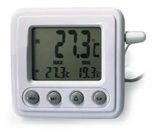 Termometru de interior/exterior, calibrat, domeniu interior/exterior 0-+50/-50-+70 °C