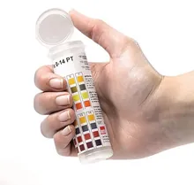 Benzi indicatoare universale pH-Fix, în cutie rotundă de plastic, pH 0 - 14, 100 bucăți