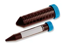 Tuburi de protecție la lumină, maro, sterile, PP, 50 ml, Ø 29 x H115 mm, stativ